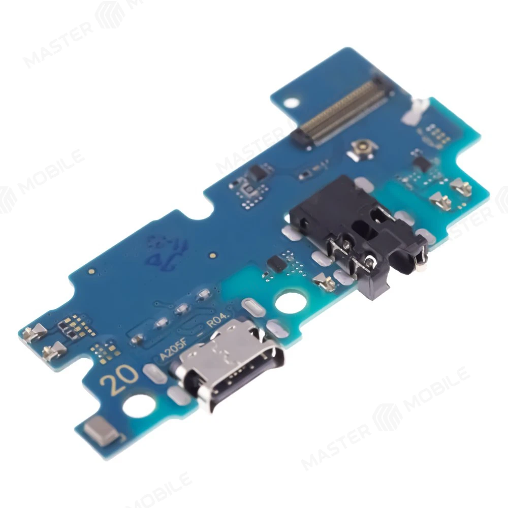 Нижняя плата для Samsung A205 Galaxy A20 с комп. + разъем зарядки + разъем гарнитуры + микрофон  фото №3