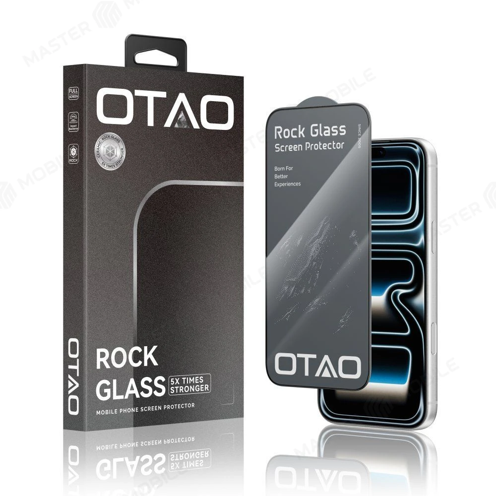 Защитное стекло OTAO Rock Glass для Apple iPhone 16 Pro / iPhone 17 (ультрапрочное) 