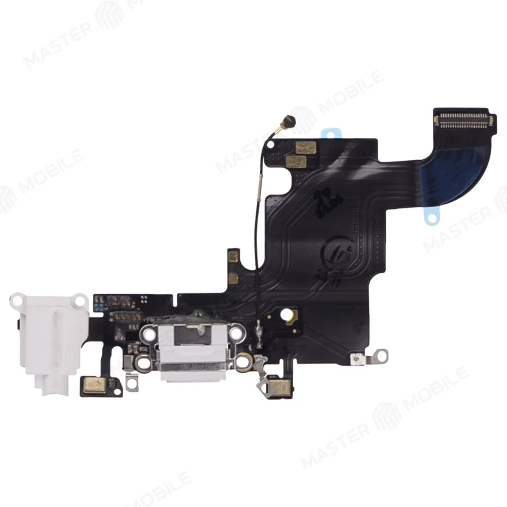 Шлейф для Apple iPhone 6s с комп. + разъем зарядки/гарнитуры + микрофон (белый) (ORIG100) фото №1