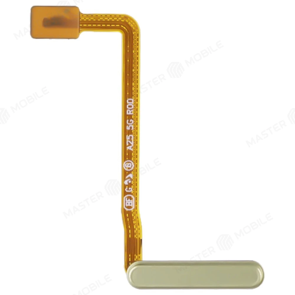 Шлейф для Samsung A256E Galaxy A25 5G с комп. + сканер отпечатка пальца (кнопка включения) (желтый) фото №1