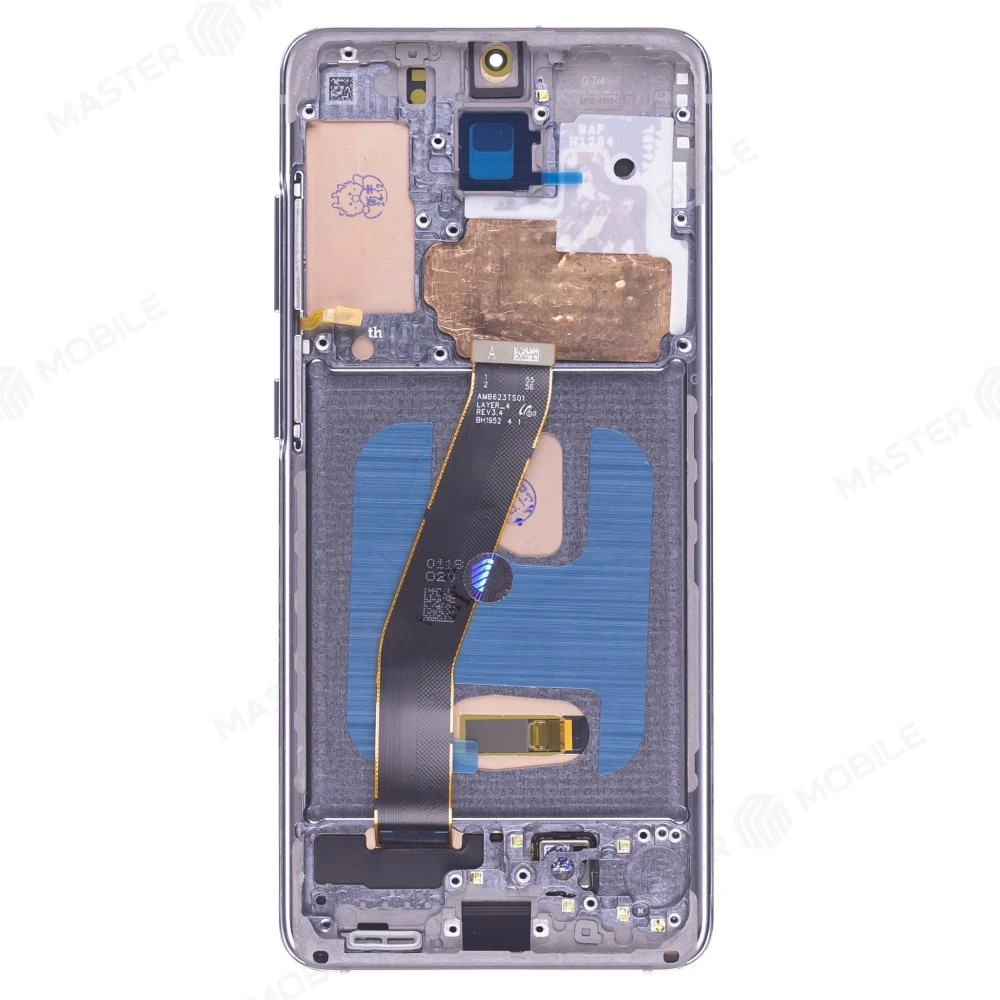 Дисплей для Samsung G980 Galaxy S20 + тачскрин (серебристый) (в рамке) (OLED) (Small Size) фото №2