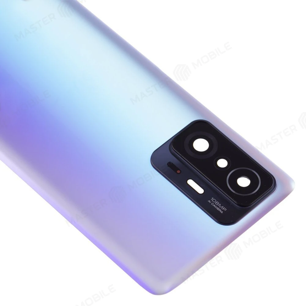 Задняя крышка для Xiaomi 11T (21081111RG) (голубой) (в сборе со стеклом камеры) (ORIG100) фото №3