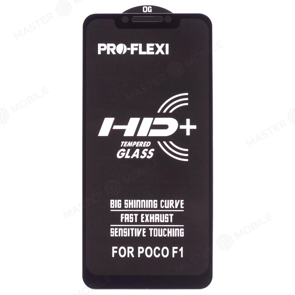 Защитное стекло OG Glass (3 в 1) для Xiaomi Pocophone F1 (M1805E10A) (черный) фото №1