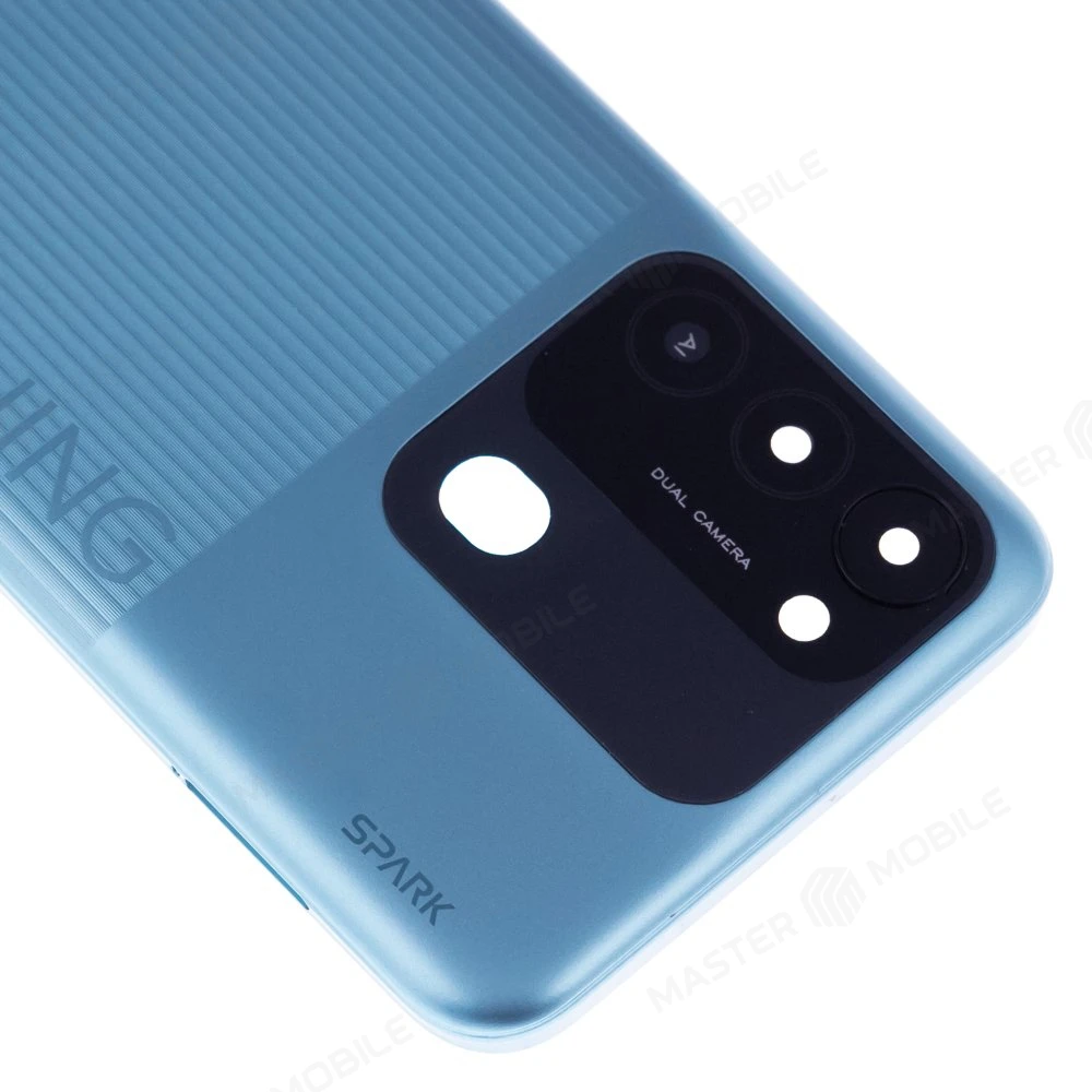 Задняя крышка для Tecno Spark GO 2022 (KG5) (бирюзовый) (в сборе со стеклом камеры) фото №3