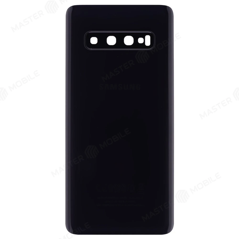 Задняя крышка для Samsung G973 Galaxy S10 (черный) (в сборе со стеклом камеры) фото №1