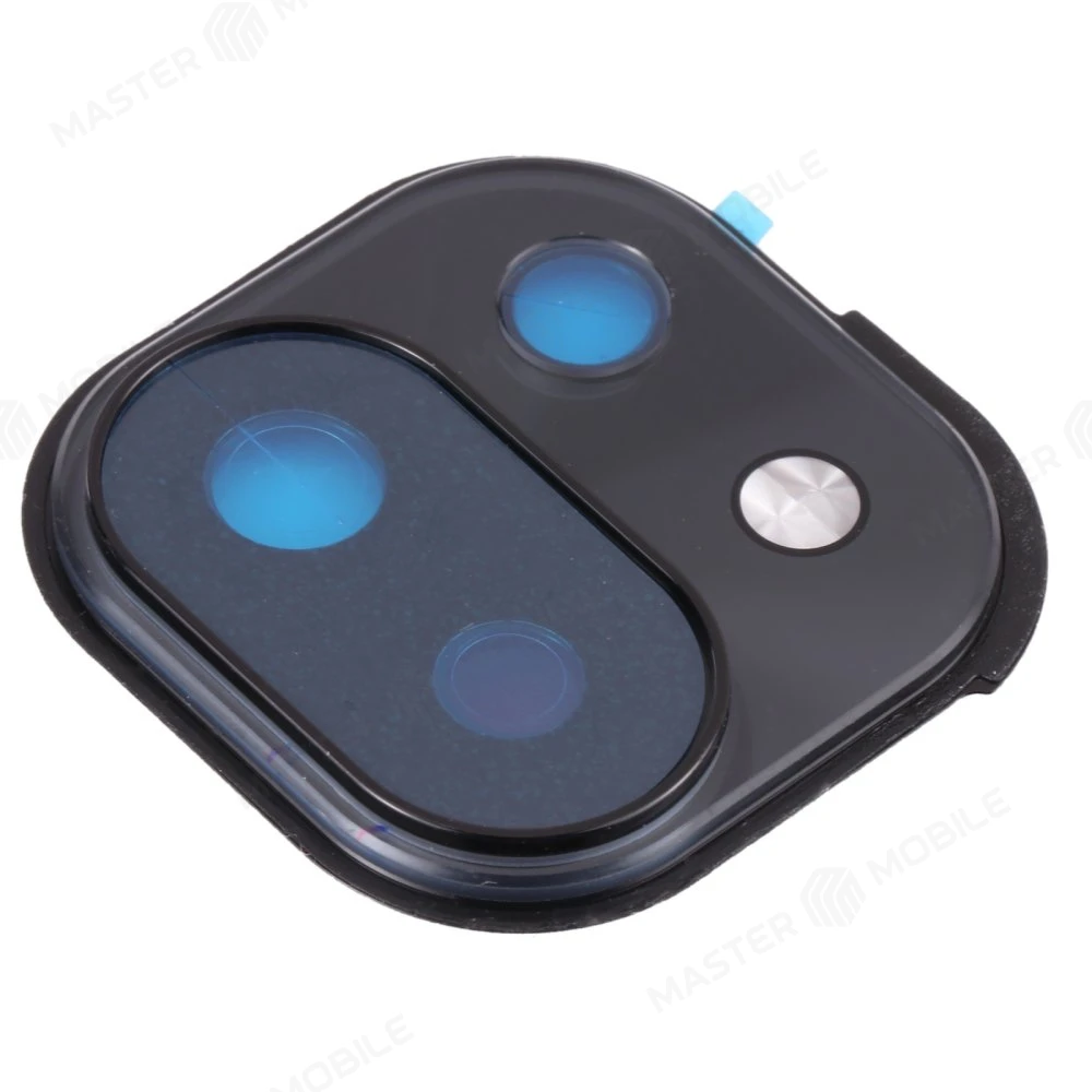 Стекло задней камеры для Xiaomi 11 Lite 5G NE (2109119DG) / Mi 11 Lite (M2101K9AG) / Mi 11 Lite 5G (M2101K9G) (черный) (в рамке) фото №2