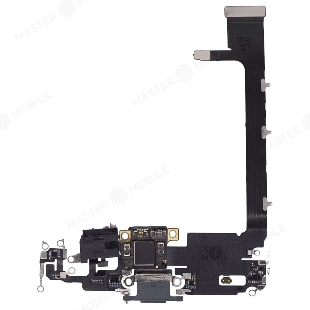 Шлейф для Apple iPhone 11 Pro Max с комп. + разъем зарядки + микрофон (зеленый) (ORIG100) фото №1