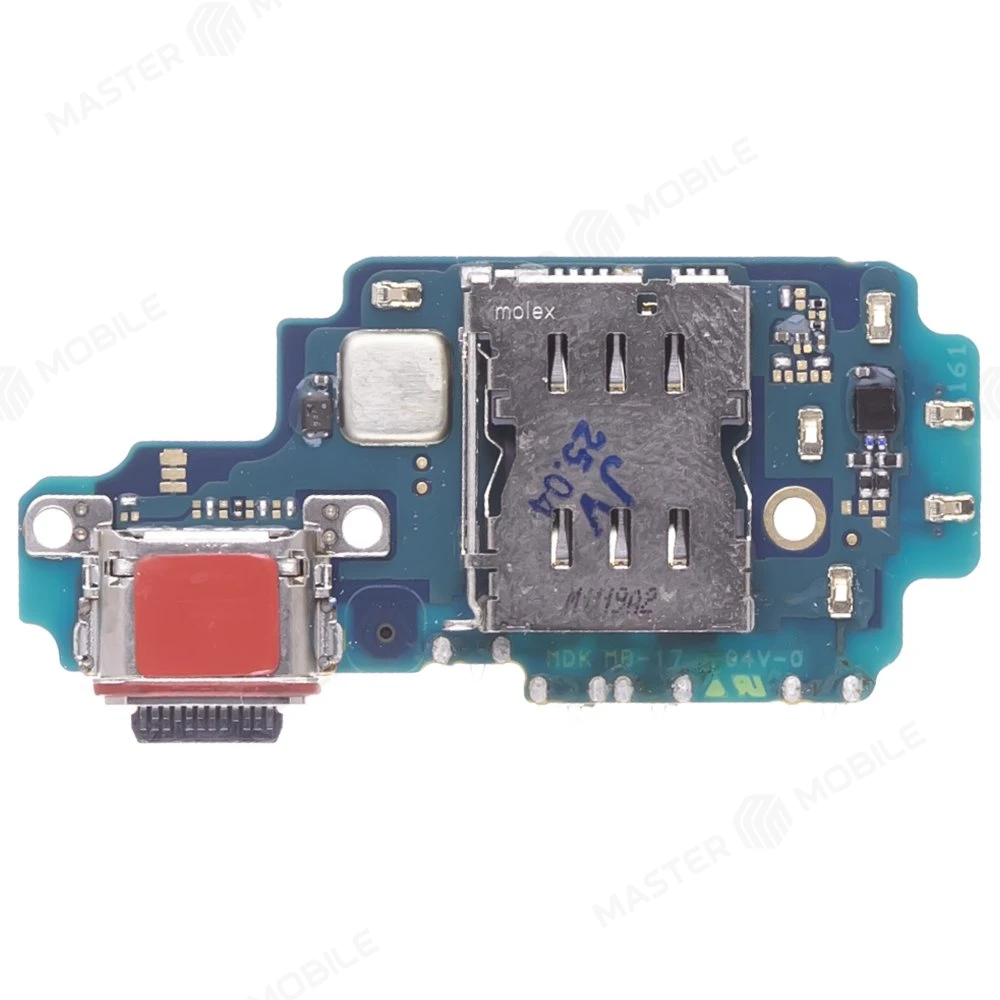 Нижняя плата для Samsung S918 Galaxy S23 Ultra с комп. + разъем зарядки + микрофон + разъем SIM фото №2