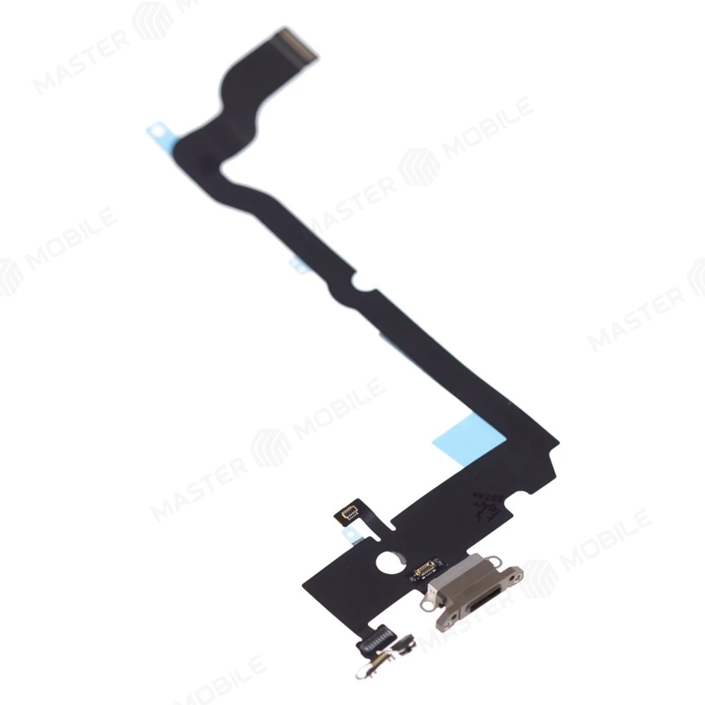 Шлейф для Apple iPhone Xs Max с комп. + разъем зарядки + микрофон (золотистый) (ORIG100) фото №3