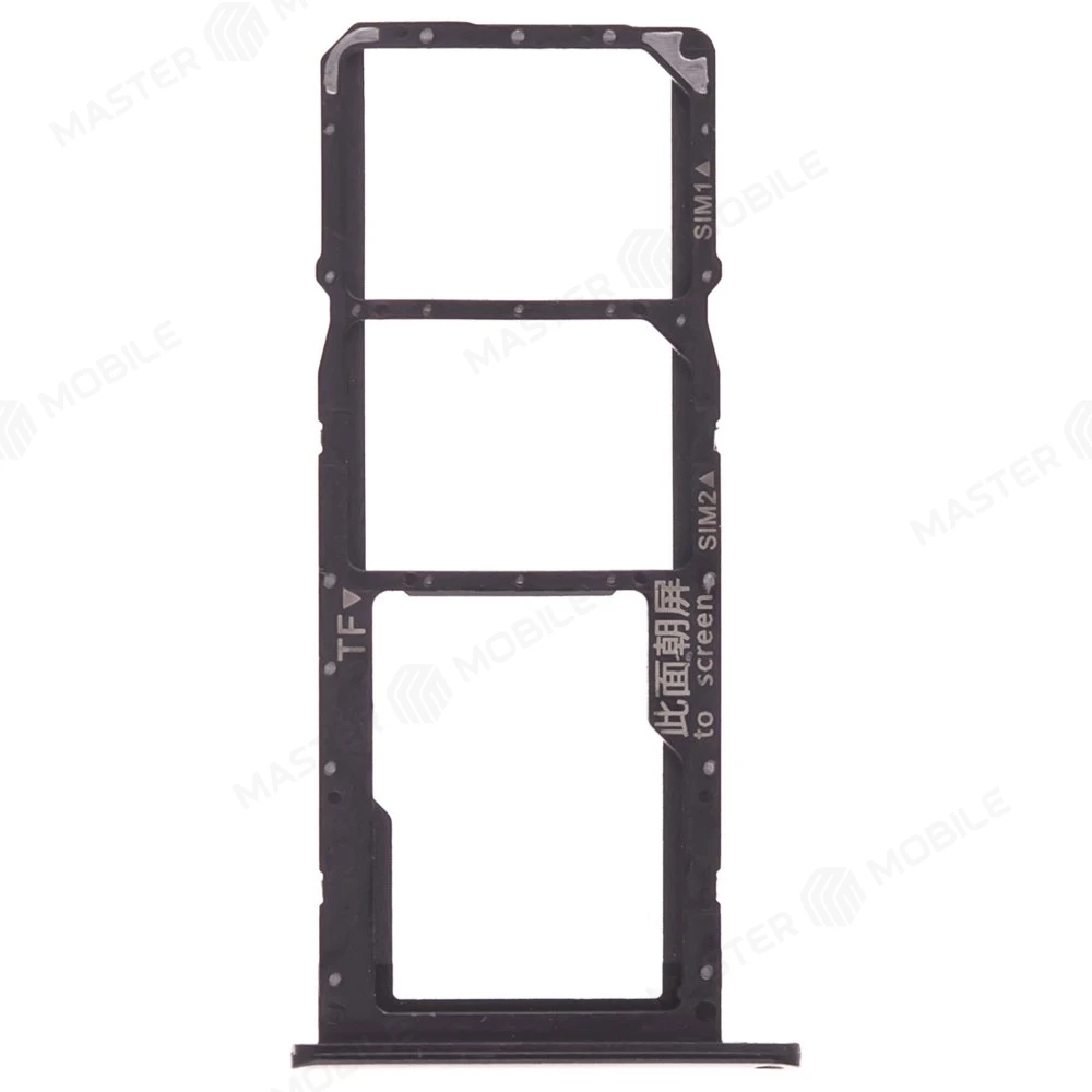 Держатель сим-карты для Huawei Y6p (MED-LX9N) / Honor 9A (MOA-LX9N) (черный) фото №1