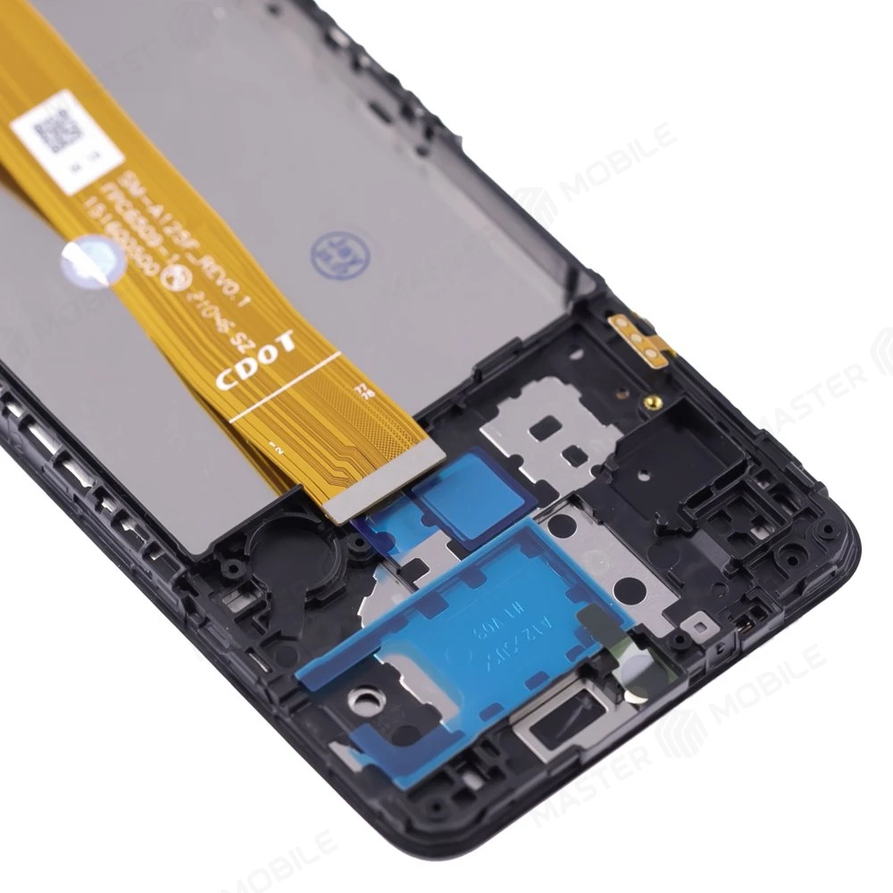Дисплей для Samsung A125 Galaxy A12 + тачскрин (черный) (в рамке) (ORIG100) (SP) фото №3