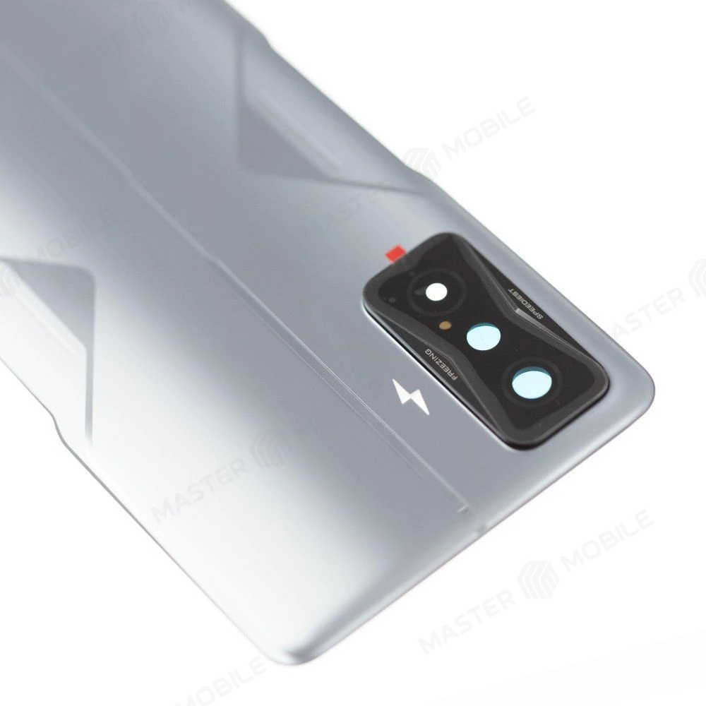 Задняя крышка для Xiaomi Poco F4 GT (21121210G) (серебристый) (в сборе со стеклом камеры) (ORIG100)  фото №3