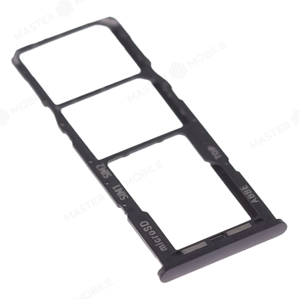 Держатель сим-карты для Samsung A225 Galaxy A22 / Realme C11 (RMX2185) (черный) фото №3