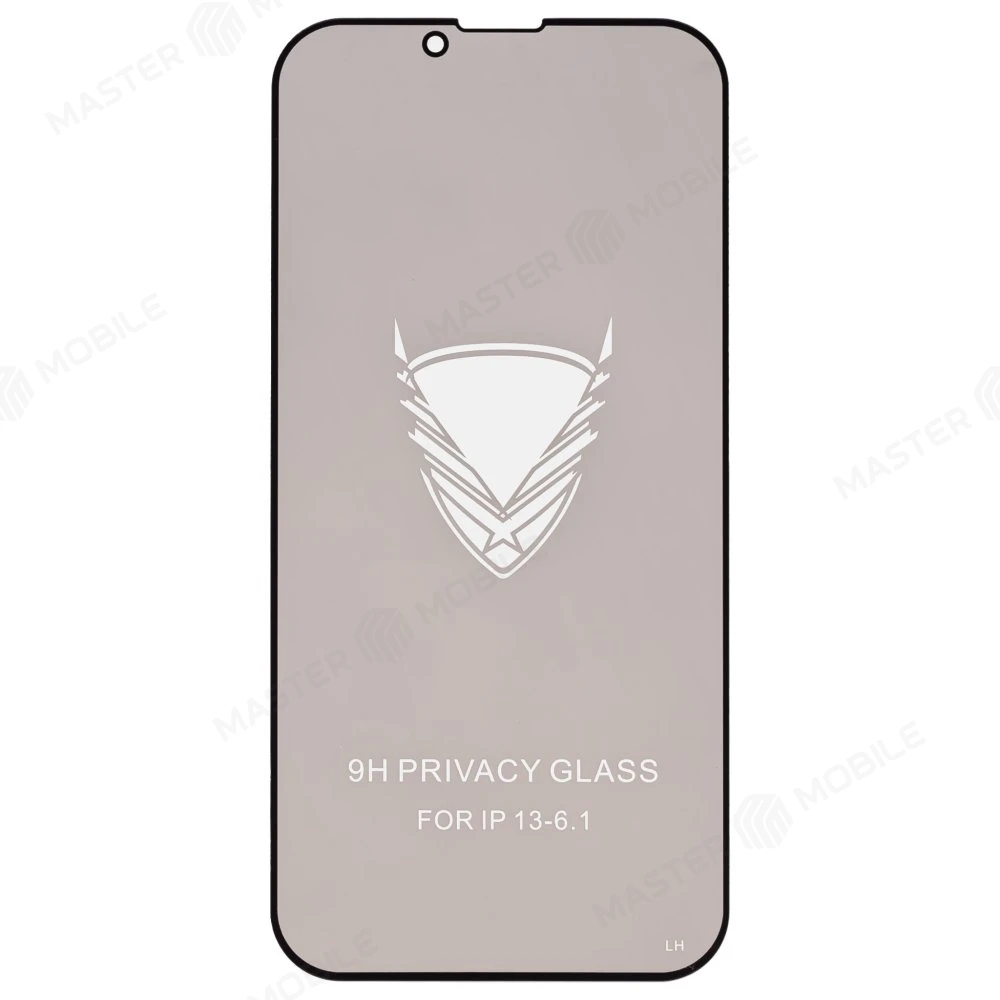 Защитное стекло 3D для Apple iPhone 14 (антишпион) (черный) 