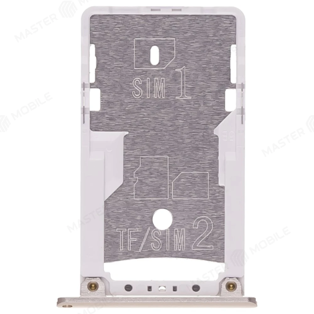 Держатель сим-карты + карты памяти (MicroSD) для Xiaomi Redmi 3 / Redmi 3S (золотистый)  фото №1