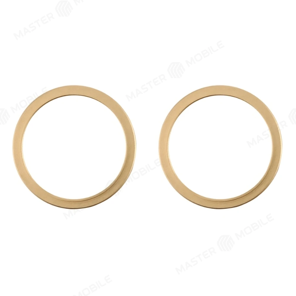 Рамка стекла задней камеры для Apple iPhone 11 (комплект 2 шт.) (желтый)  