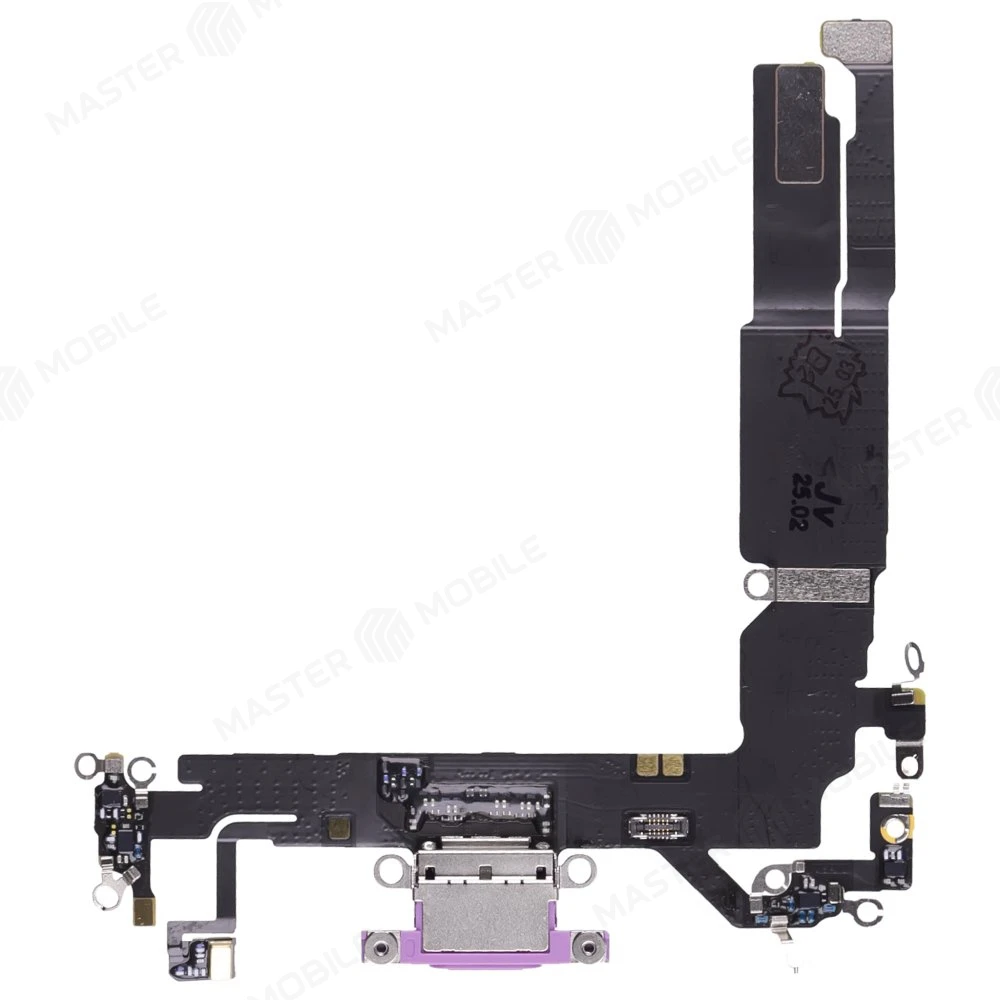 Шлейф для Apple iPhone 16 с комп. + разъем зарядки + микрофон (розовый) (ORIG100)  фото №1