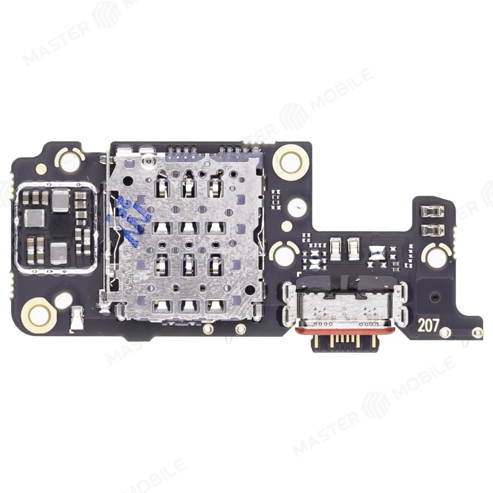 Нижняя плата для Xiaomi Redmi Note 11 Pro+ 5G (21091116UG) с комп. + разъем зарядки + микрофон  фото №2