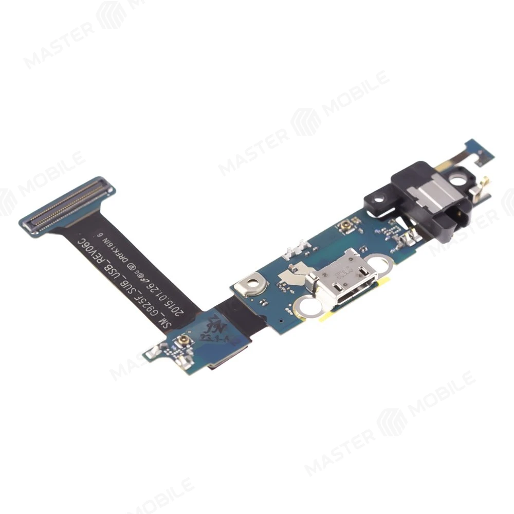 Шлейф для Samsung G925 Galaxy S6 Edge с комп. (на кнопку Home) + разъем зарядки + разъем гарнитуры + микрофон  фото №3