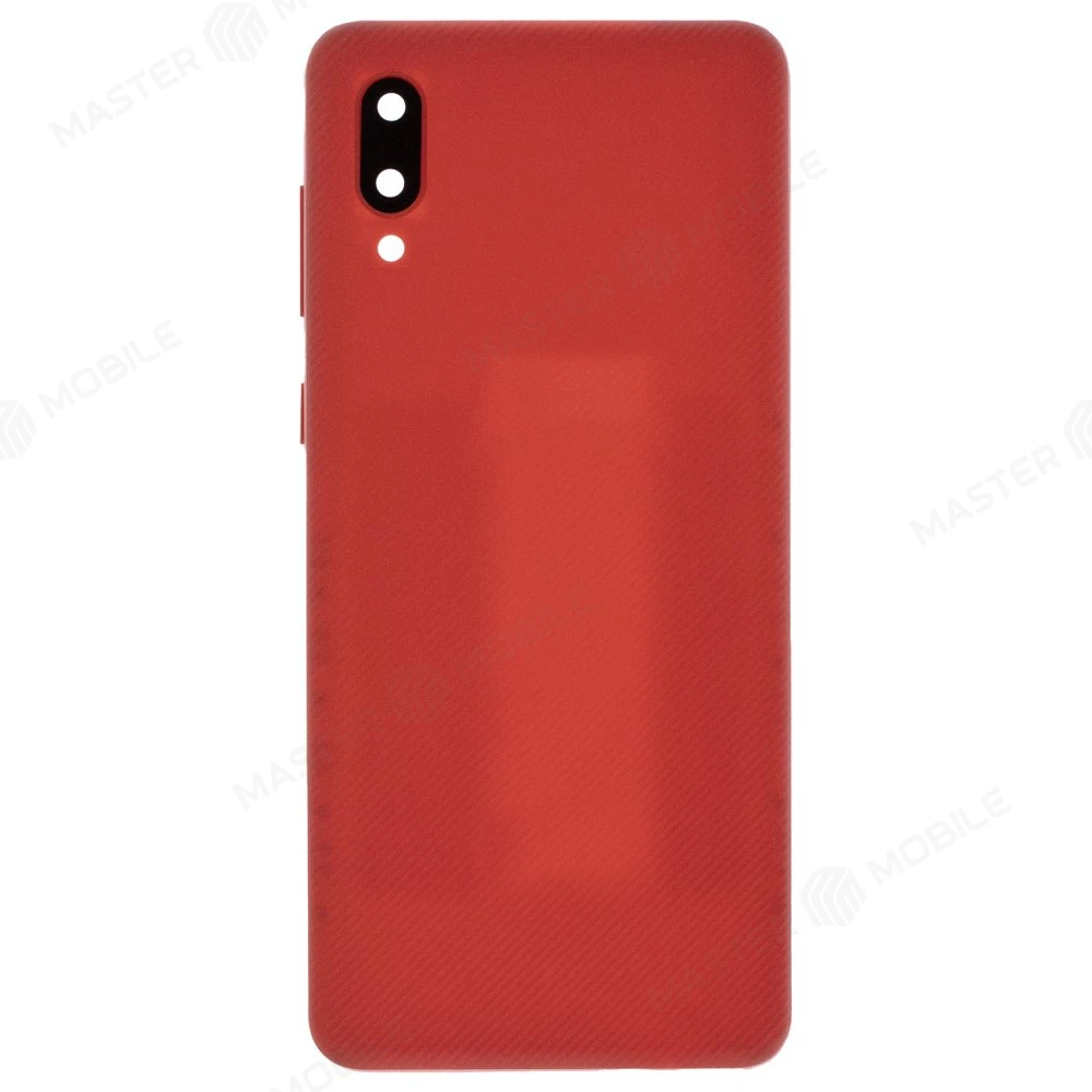 Задняя крышка для Samsung A022 Galaxy A02 (красный) (в сборе со стеклом камеры) фото №1