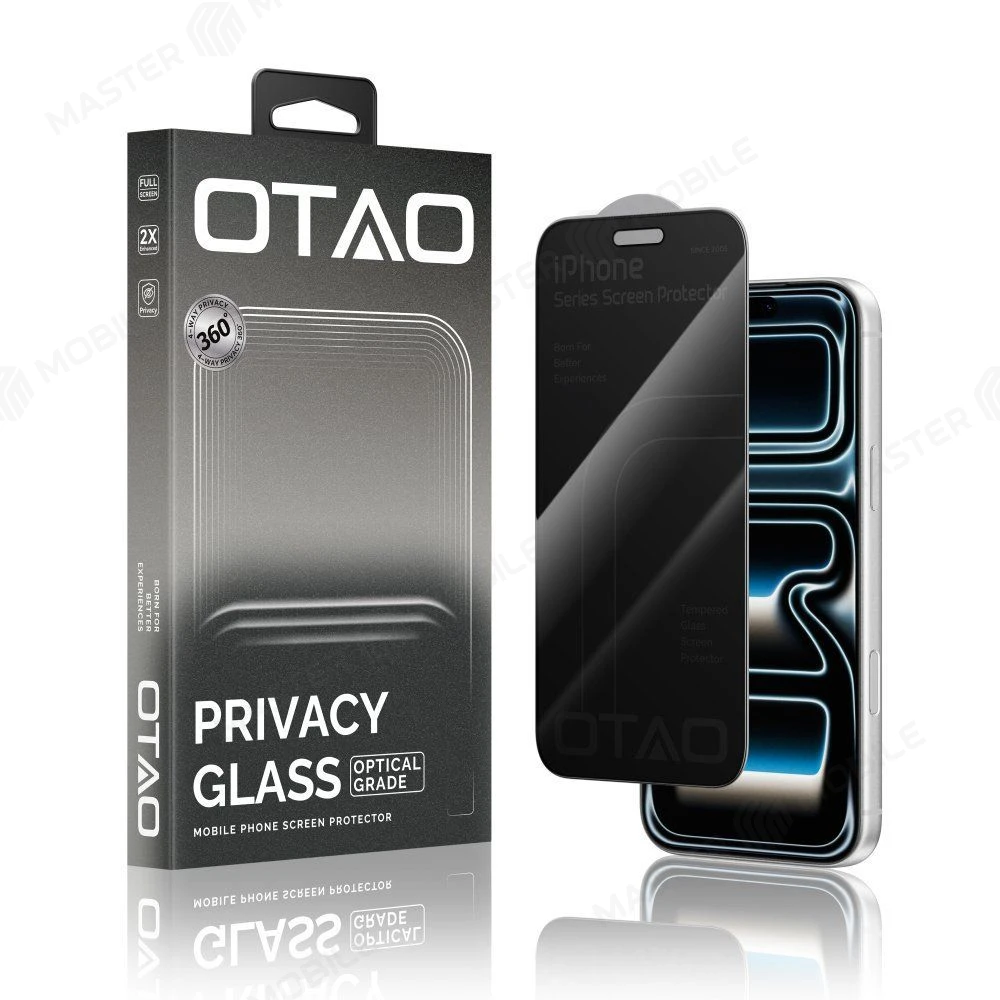 Защитное стекло OTAO 360° Privacy для Apple iPhone 17 Pro / iPhone 18 Pro (антишпион) 