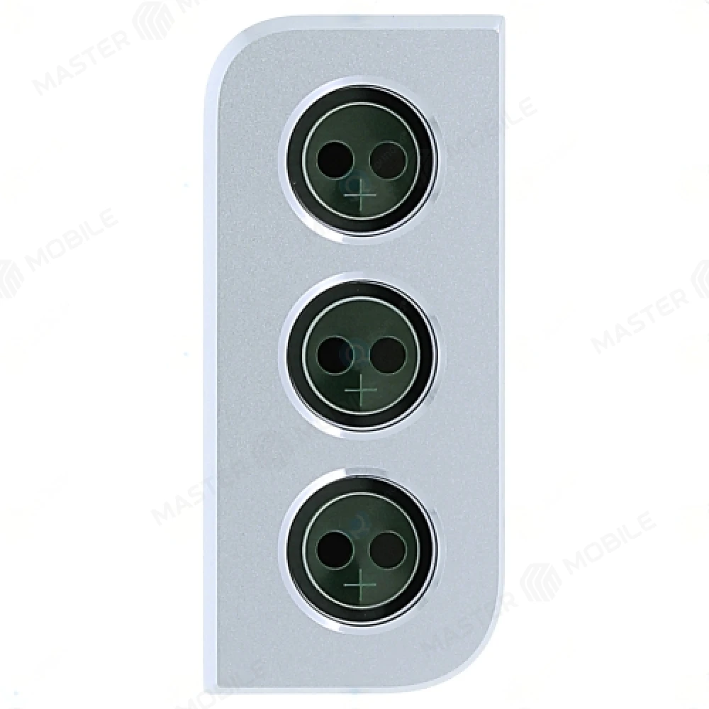 Стекло задней камеры для Samsung G991 Galaxy S21 (в рамке) (белый) 