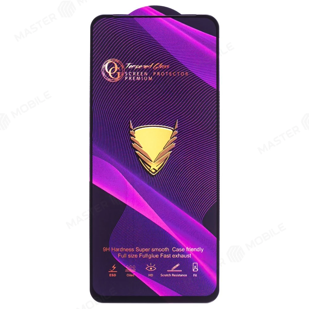 Защитное стекло OG Glass (3 в 1) для Realme C55 (RMX3710) / OPPO A58 4G (CPH2577) (черный) фото №1