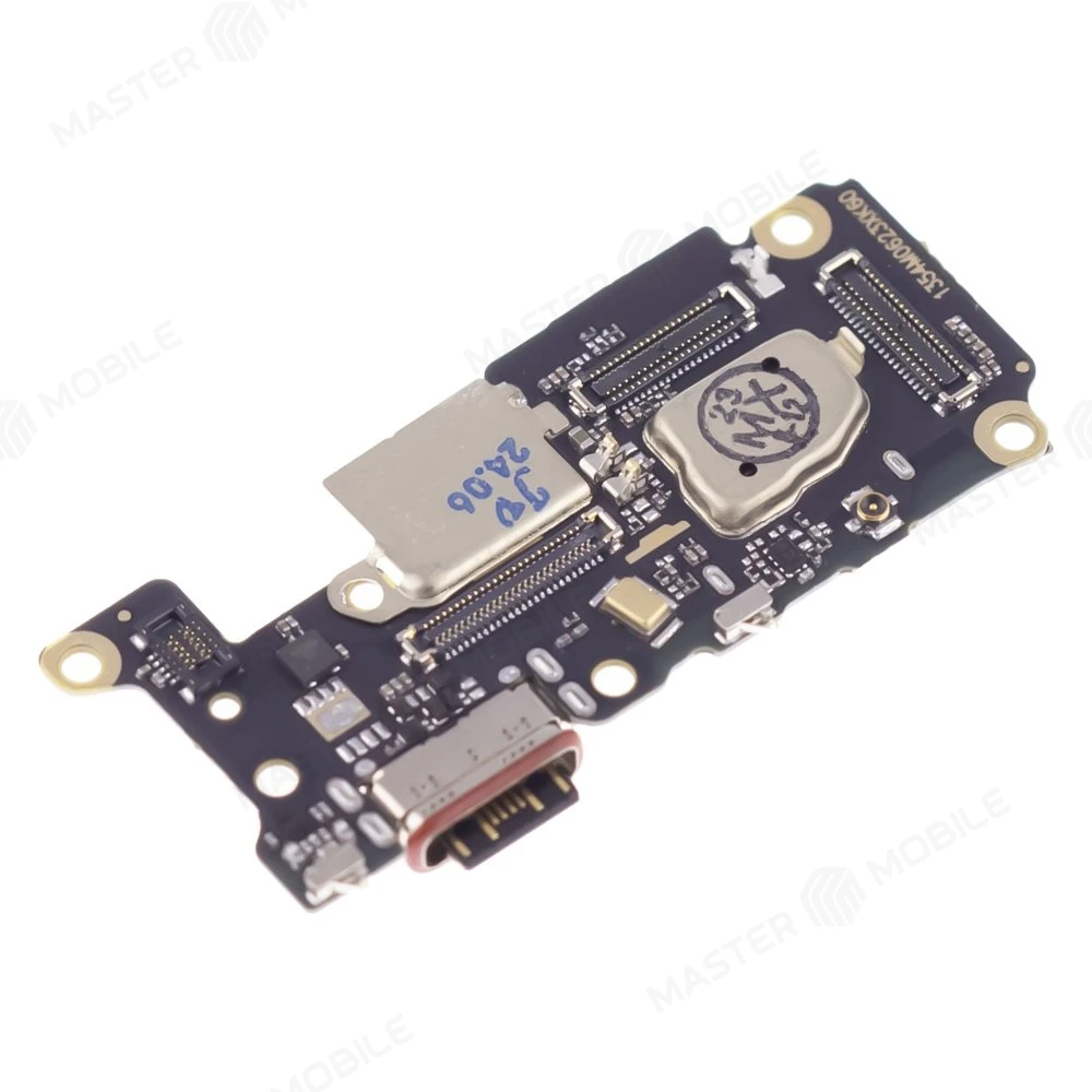 Нижняя плата для Xiaomi Poco F5 Pro (23013PC75G) с комп. + разъем зарядки + микрофон + разъем SIM (ORIG100) фото №3