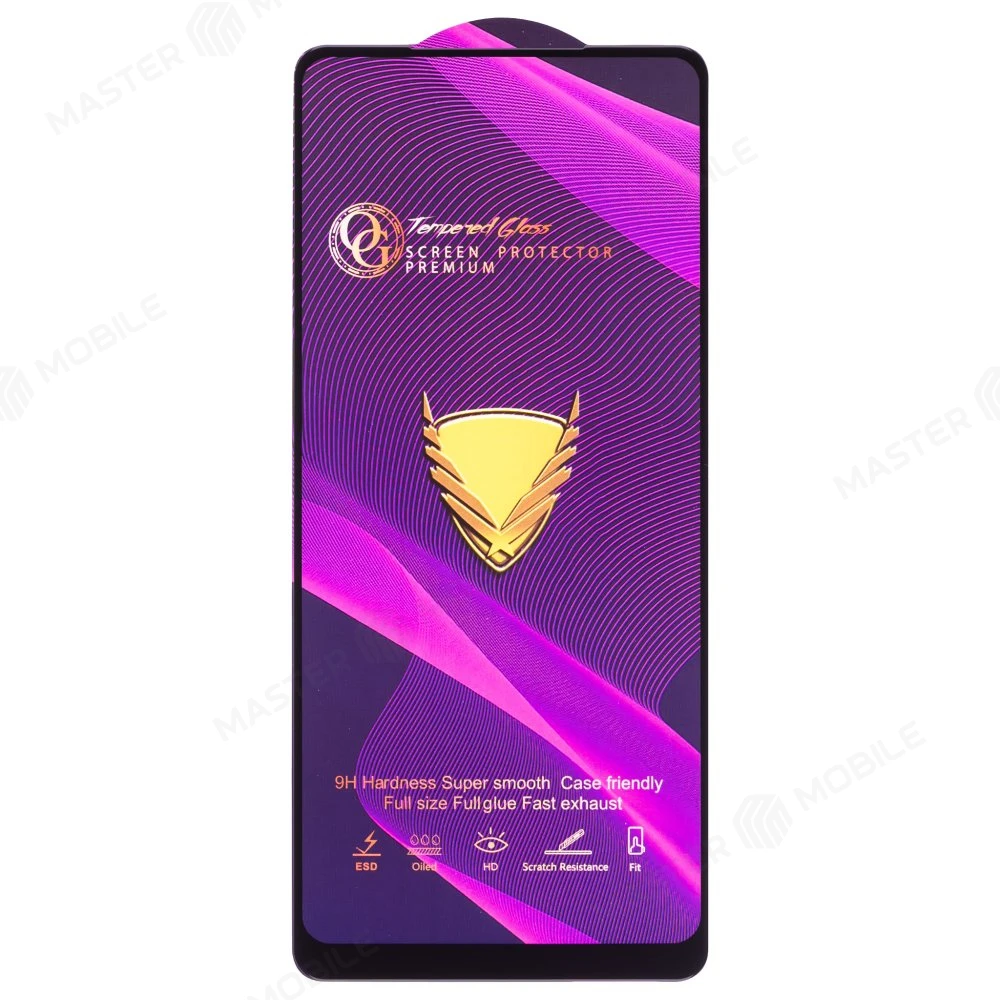 Защитное стекло OG Glass (3 в 1) для Samsung A215 Galaxy A21 / A217 Galaxy A21s (черный) фото №1