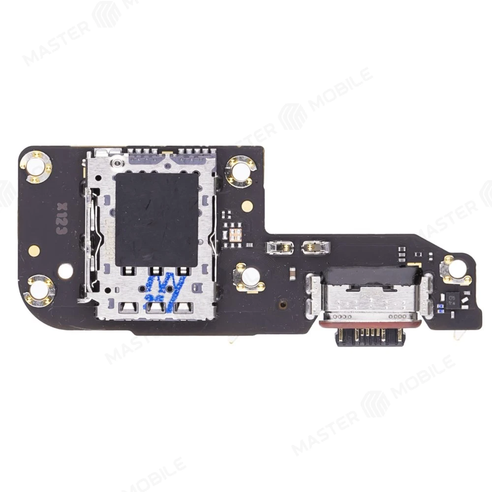 Нижняя плата для Xiaomi Poco F5 (23049PCD8G) с комп. + разъем зарядки + микрофон + разъем SIM (ORIG100)  фото №2