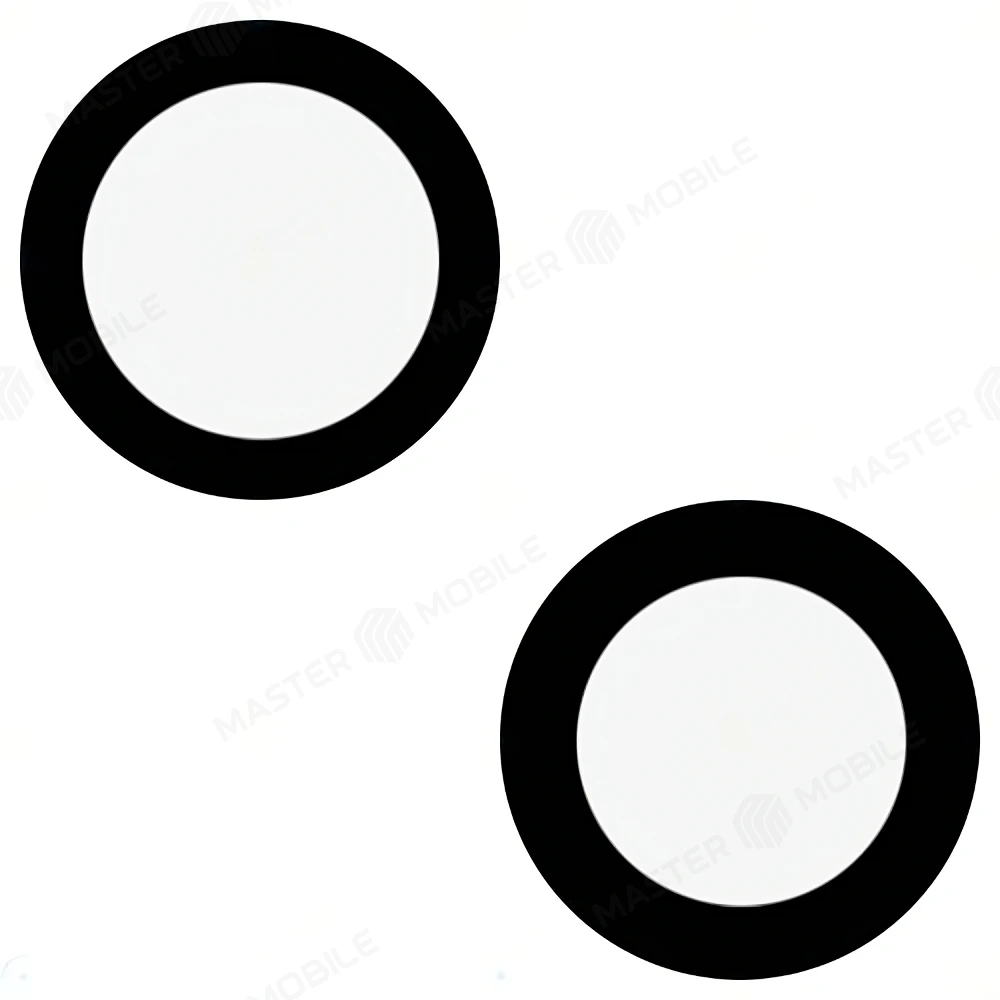 Стекло задней камеры для Apple iPhone 13 / iPhone 13 mini (комплект 2 шт.) (без рамки) (черный) (ORIG100) 
