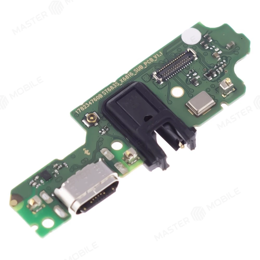 Нижняя плата для Infinix Hot 12 Play NFC (X6816D) с комп. + разъем зарядки + микрофон (ORIG100) фото №3