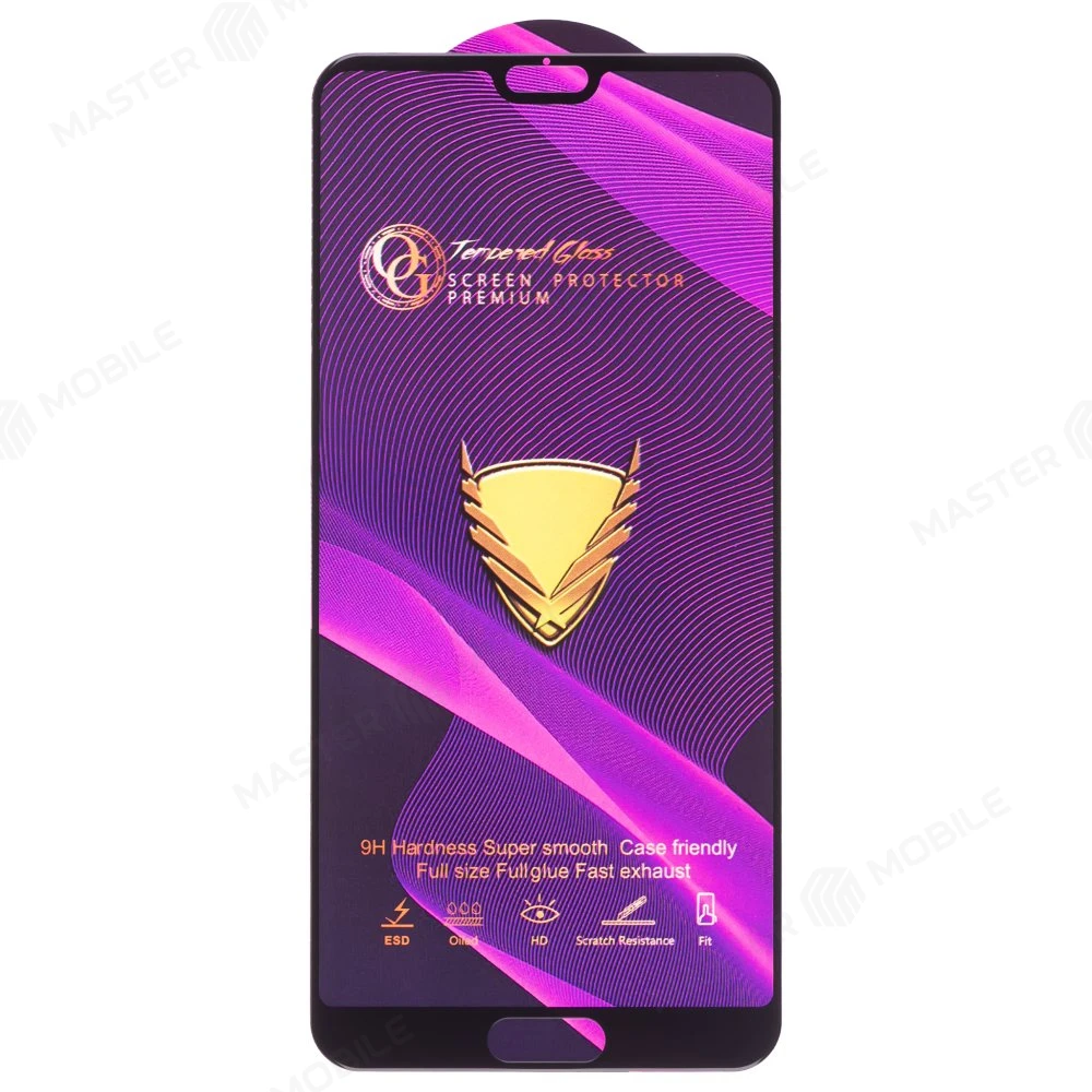 Защитное стекло OG Glass (3 в 1) для Huawei P20 Pro (CLT-L29) (черный) фото №1