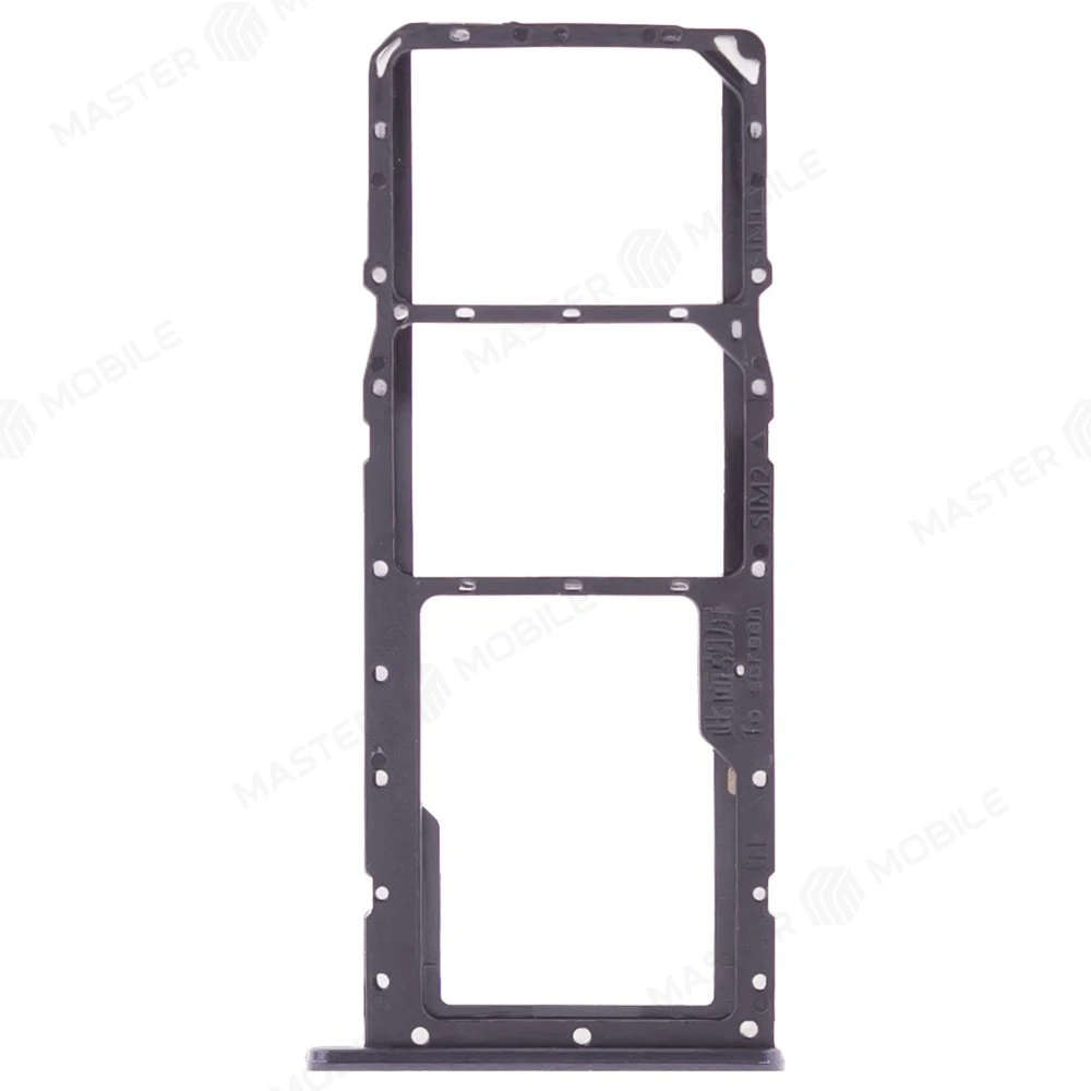 Держатель сим-карты для Realme C21 (RMX3201) (черный) фото №1