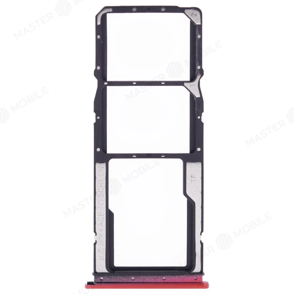 Держатель сим-карты для Xiaomi Redmi 8A (M1908C3KG) (красный)  фото №1