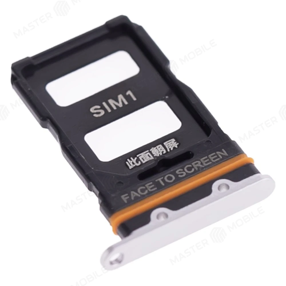 Держатель сим-карты для Xiaomi 12 (2201123G) / 12X (2112123AG) (серебристый)  фото №3