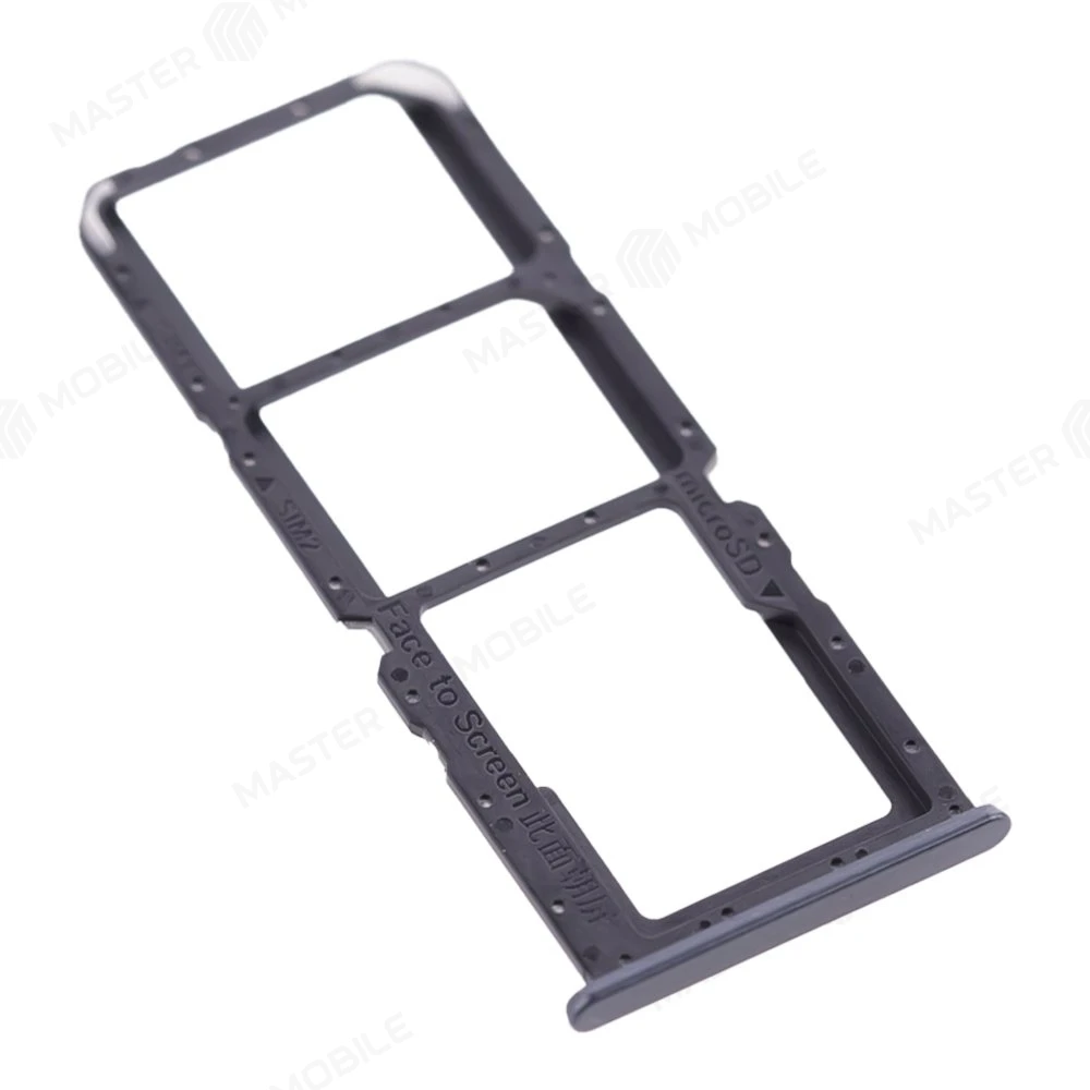 Держатель сим-карты для Realme C33 (RMX3624) (черный) фото №3