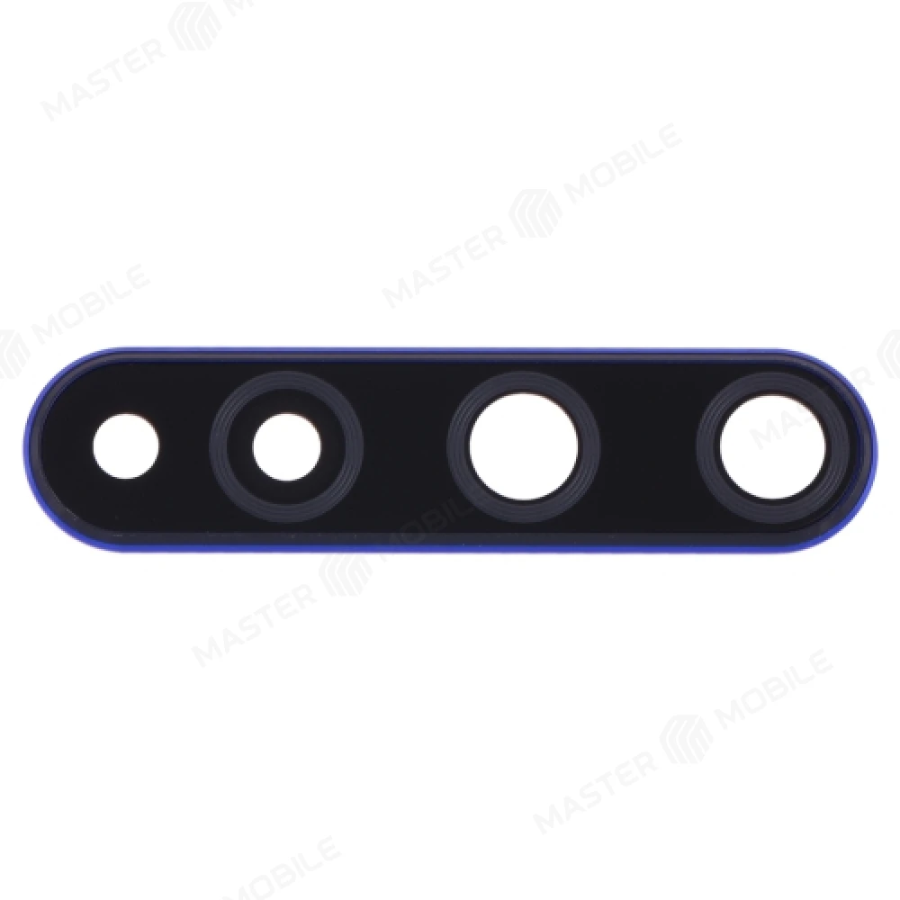 Стекло задней камеры для Huawei Honor 20 (YAL-L21) / Nova 5T (YALE-L61A) (в рамке) (синий) 