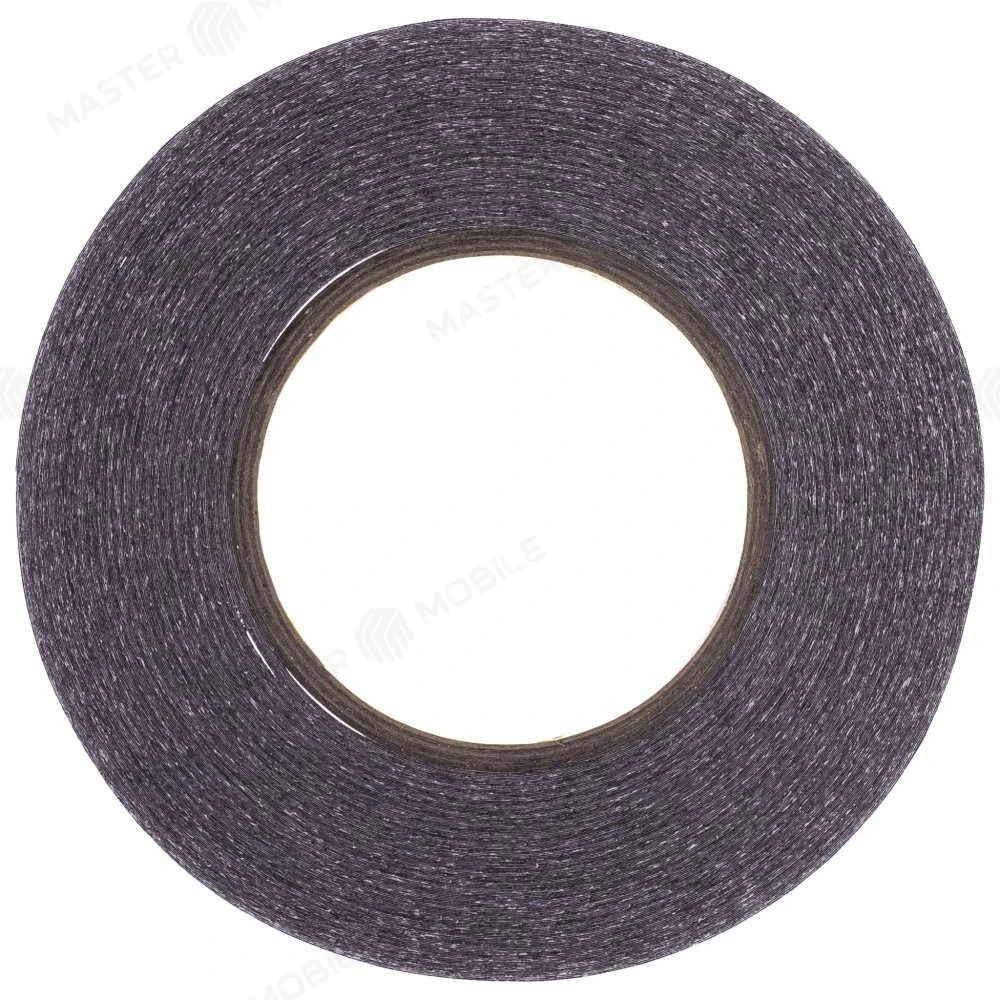 Скотч 3М двусторонний 50 м x 6 мм (черный) фото №1