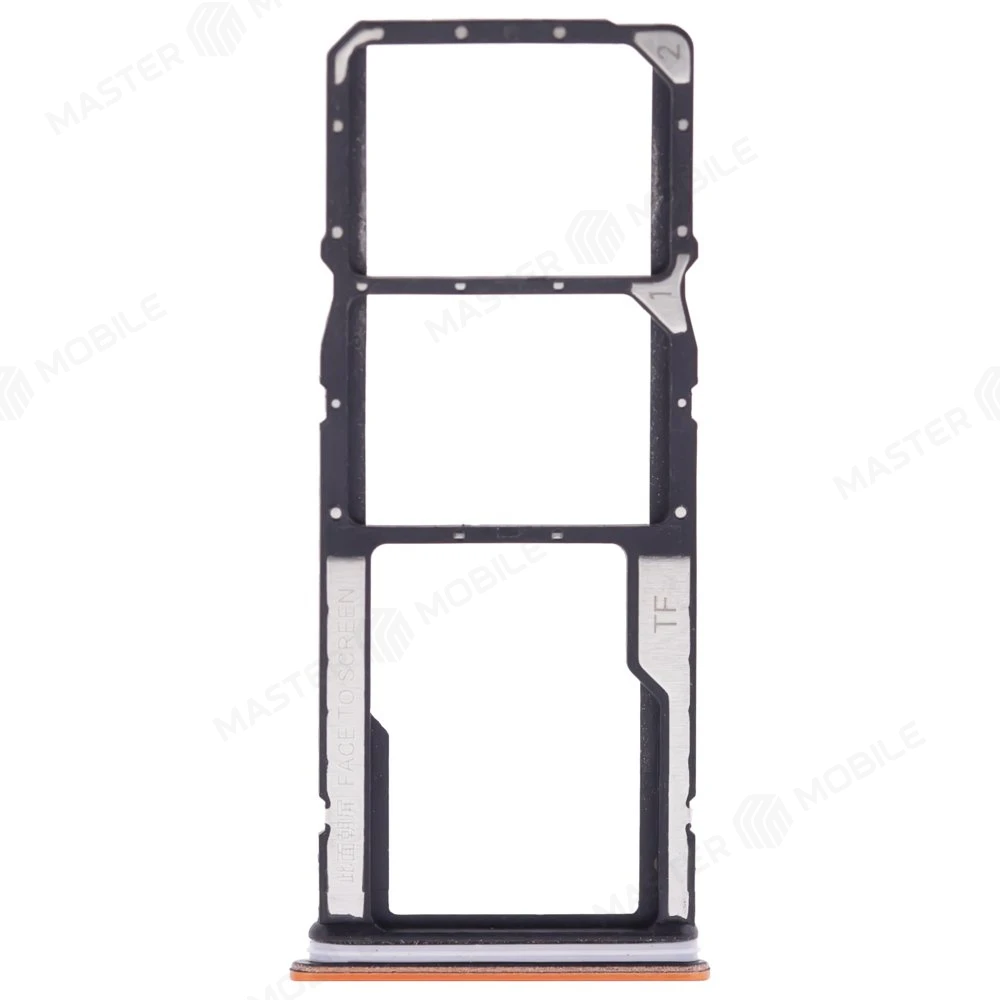 Держатель сим-карты для Xiaomi Redmi 9A (M2006C3LG) / Redmi 9C (M2006C3MG) (оранжевый) фото №1