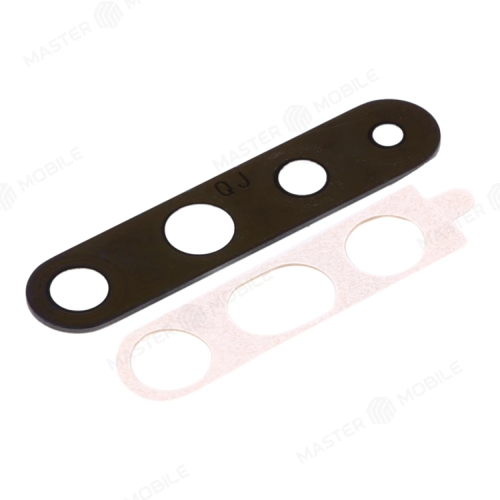 Стекло задней камеры для Realme 6 Pro (RMX2063) (без рамки) (черный) фото №2