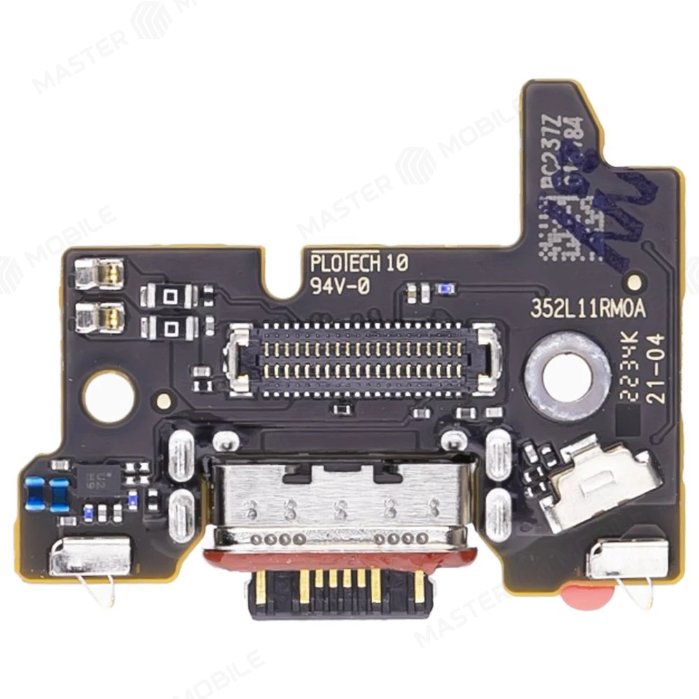 Нижняя плата для Xiaomi Poco F4 (22021211RG) с комп. + разъем зарядки + микрофон (ORIG100)  фото №1