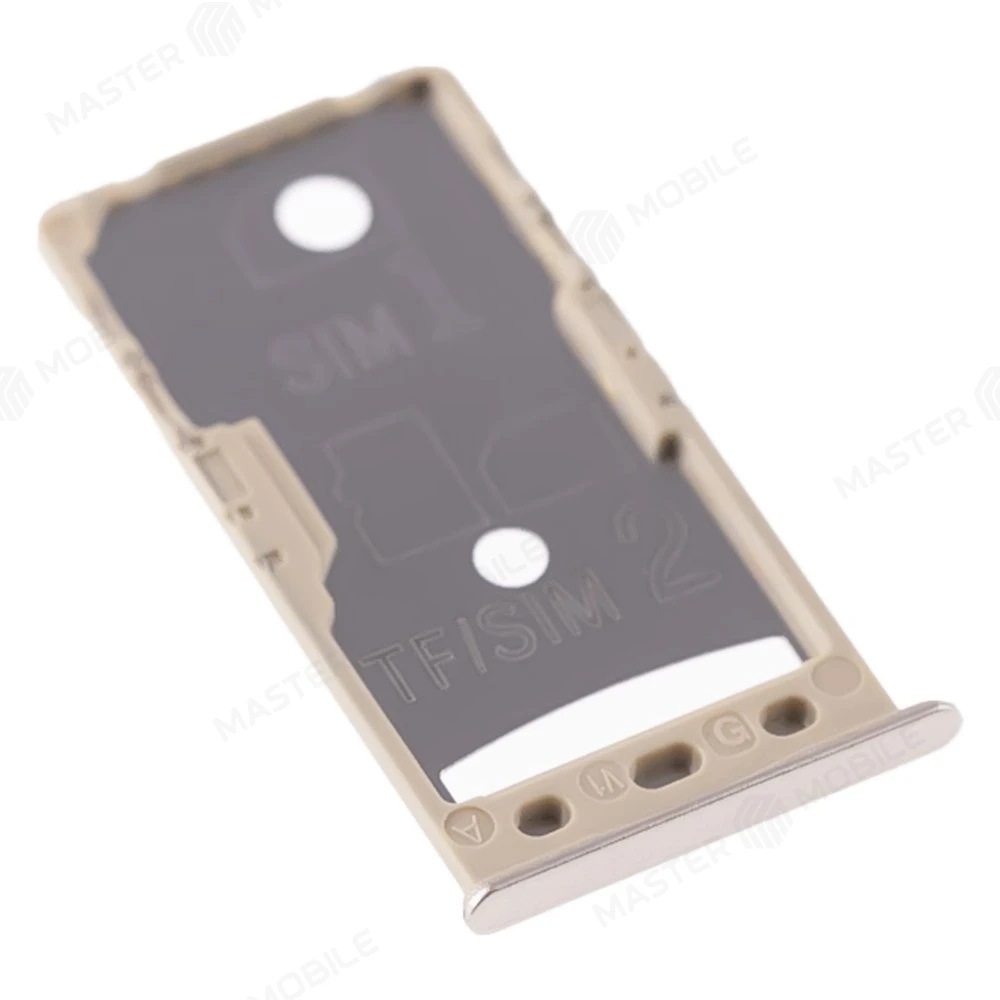 Держатель сим-карты для Xiaomi Redmi 5A (MCG3B) / Redmi Go (M1903C3GG) (золотистый)  фото №3