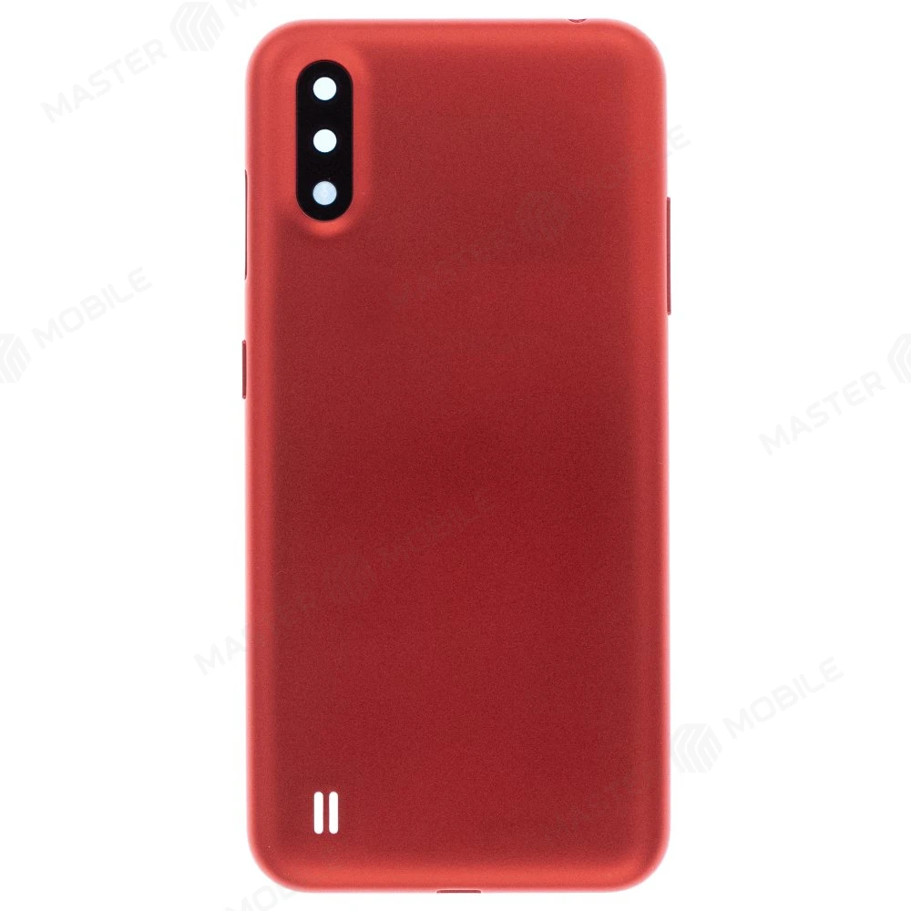 Задняя крышка для Samsung A015 Galaxy A01 (красный) (в сборе со стеклом камеры) фото №1