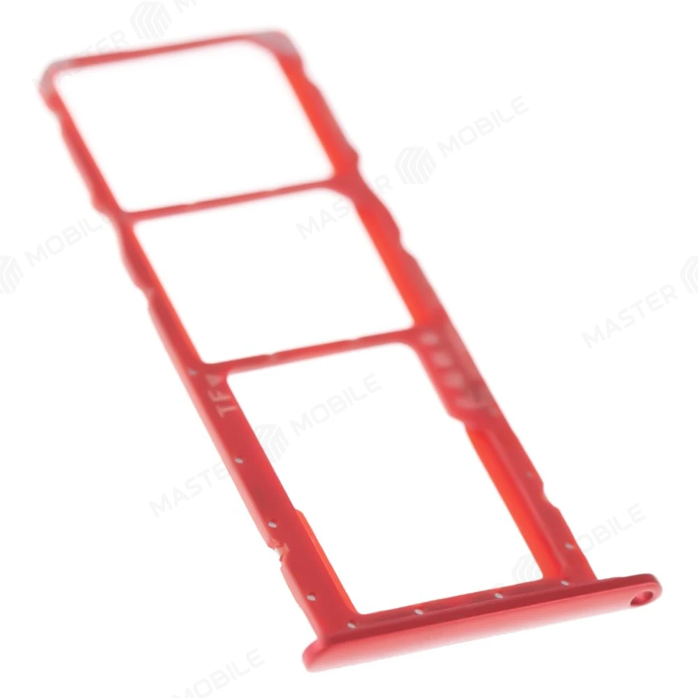 Держатель сим-карты для Huawei Y7 2019 (DUB-LX1) / Y7 Pro 2019 (DUB-LX2) (красный) фото №3