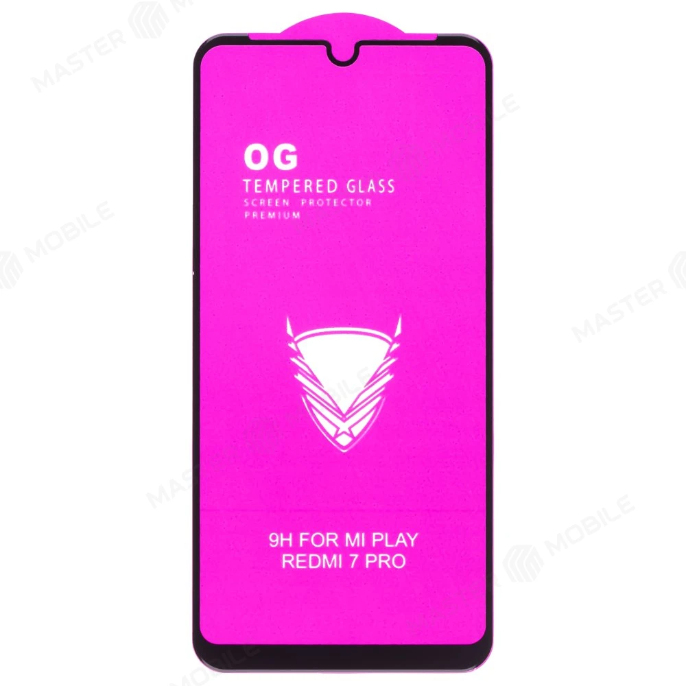 Защитное стекло 3D тех. пак. для Xiaomi Mi 9 SE / Mi Play (черный) фото №1