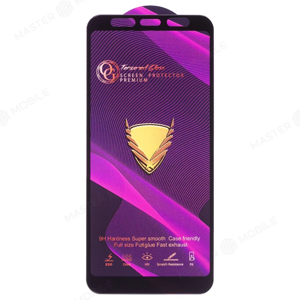 Защитное стекло OG Glass (3 в 1) для Samsung J415 Galaxy J4+ (2018) / J610 Galaxy J6+ (2018) (черный) фото №1