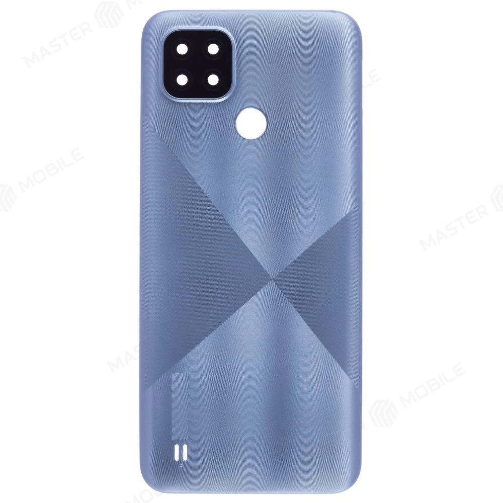 Задняя крышка для Realme C21 (RMX3201) (голубой) (в сборе со стеклом камеры) фото №1