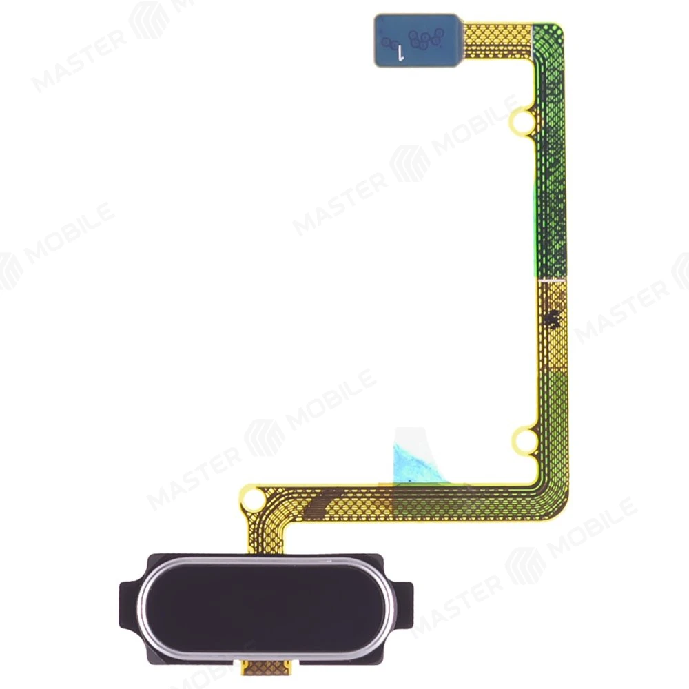 Шлейф для Samsung A510 Galaxy A5 (2016) с комп. + кнопка Home (черный)  фото №1