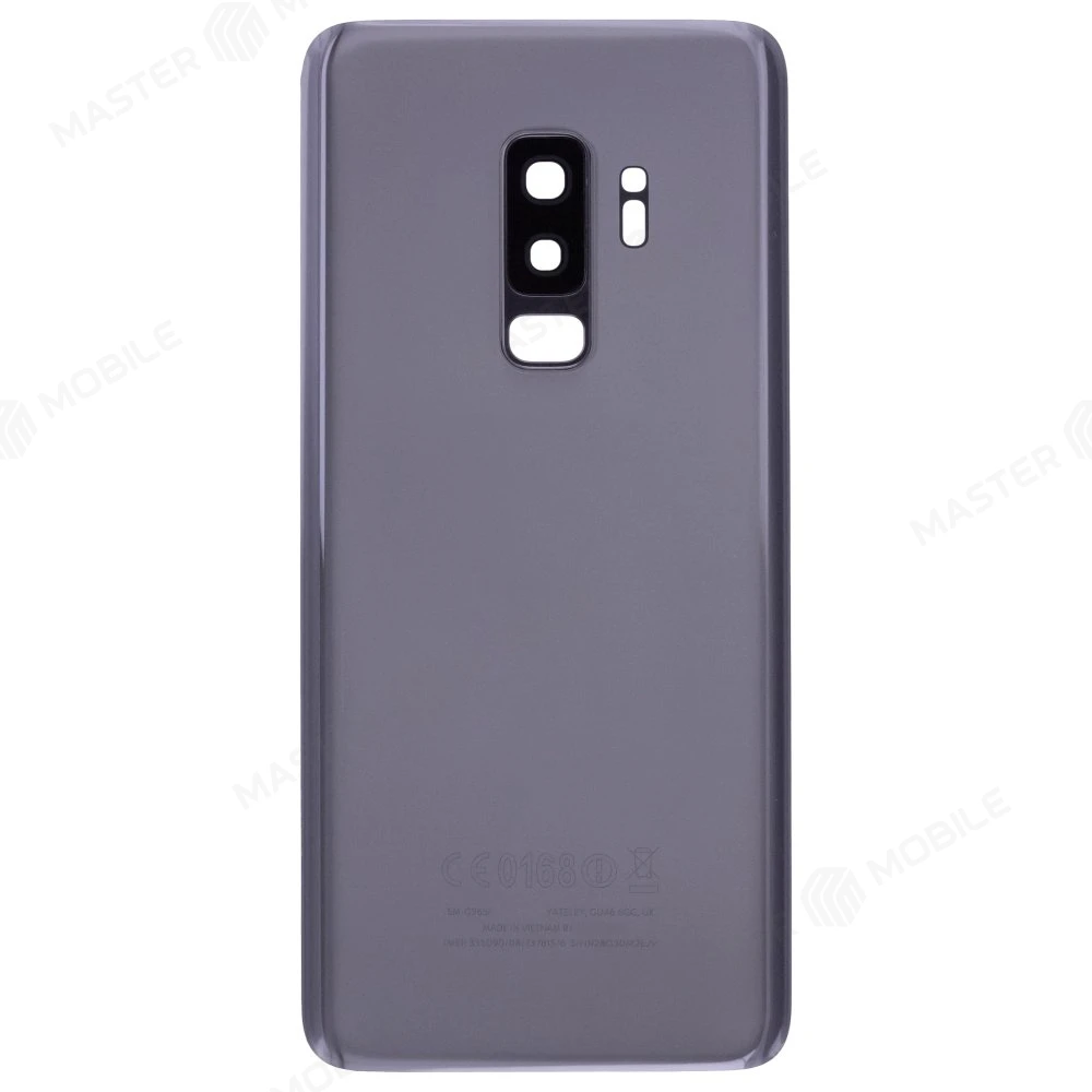 Задняя крышка для Samsung G965 Galaxy S9+ (серый) (в сборе со стеклом камеры) фото №1